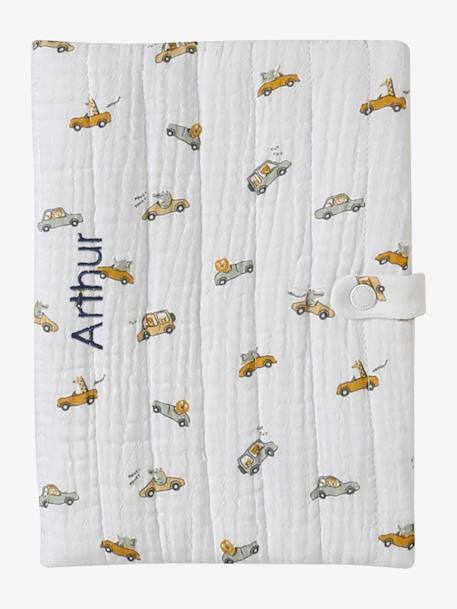 Coffret cadeau naissance 4 pièces : 2 bavoirs + 1 lange + 1 protège-carnet lot rose+multicolore 15 - vertbaudet enfant 