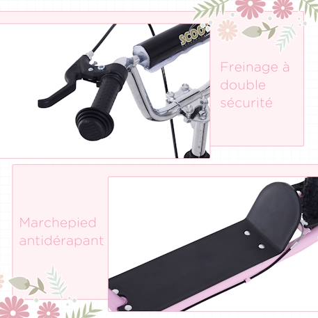 Trottinette patinette freestyle grandes roues pneumatiques ø 41 cm avec pegs Rose 6 - vertbaudet enfant 