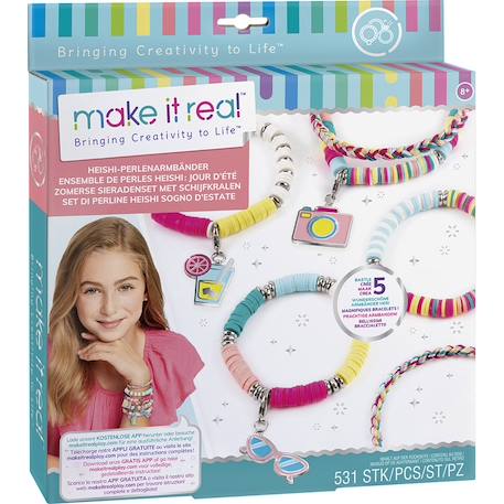 Bijoux heishi jours d'été Multicolore 2 - vertbaudet enfant 