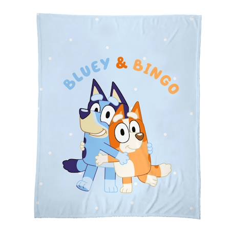 Plaid imprimé 100% polyester, bluey hug Bleu ciel 1 - vertbaudet enfant 