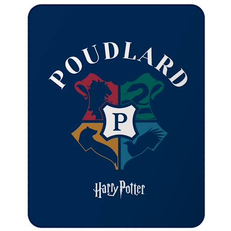 Plaid polaire imprimé 100% polyester, harry potter blason Bleu marine 1 - vertbaudet enfant 