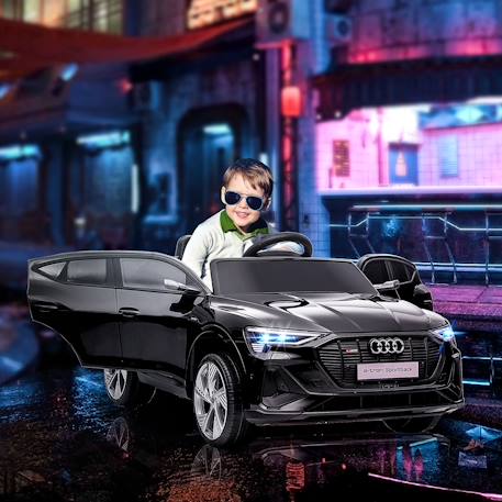 Voiture électrique enfant audi e-tron sportback s line 12 v 8 km/h max. - effets sonores, lumineux - télécommande Blanc+Noir+Rouge 8 - vertbaudet enfant 