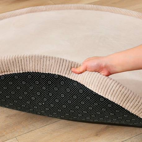 Tapis enfant à mémoire de forme cloud rond Beige+Gris 5 - vertbaudet enfant 