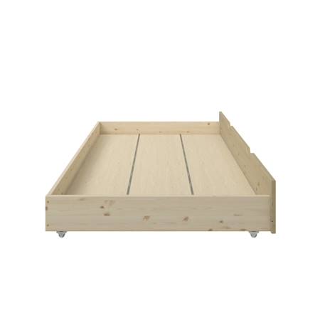 Tiroir lit gigogne pin massif naturel ambre Bois naturel 3 - vertbaudet enfant 