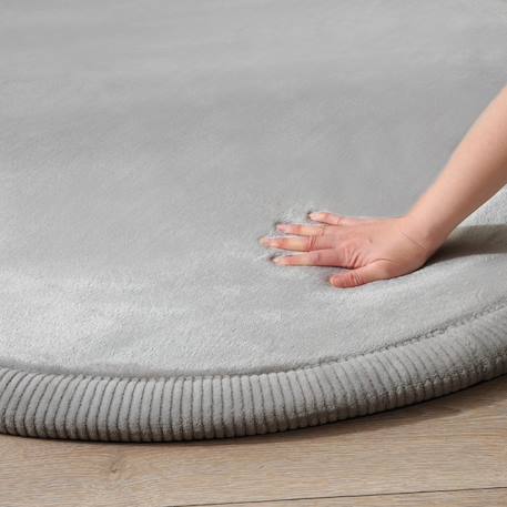 Tapis enfant à mémoire de forme cloud rond Beige+Gris 8 - vertbaudet enfant 