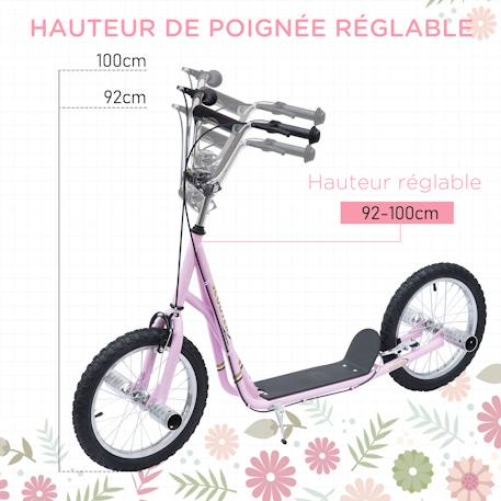Trottinette patinette freestyle grandes roues pneumatiques ø 41 cm avec pegs Rose 4 - vertbaudet enfant 