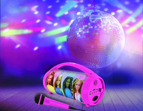 Enceinte bluetooth lumineuse avec micro barbie MULTICOLORE 3 - vertbaudet enfant 