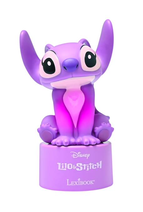 Veilleuse 3d avec variation de couleurs Stitch angel, avec Haut-Parleur, lumière douce, à Piles Rose 1 - vertbaudet enfant 