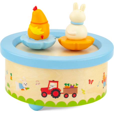 Boite à musique poule et lapin Beige 3 - vertbaudet enfant 