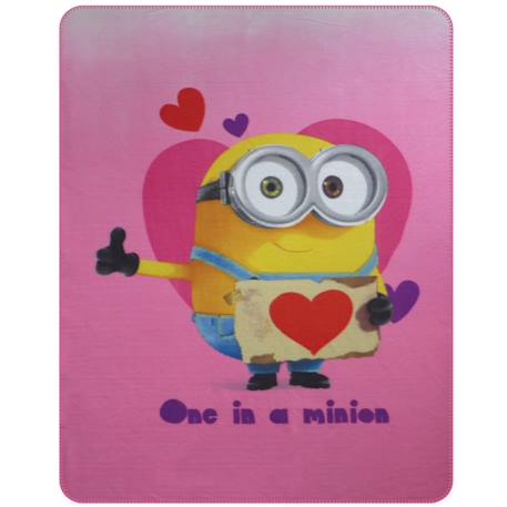 Plaid polaire imprimé 100% polyester, les minions the one Rose 1 - vertbaudet enfant 