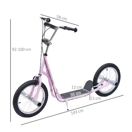 Trottinette patinette freestyle grandes roues pneumatiques ø 41 cm avec pegs Rose 3 - vertbaudet enfant 
