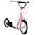 Trottinette patinette enfant grands pneus guidon réglable poignées freins et béquille acier Rose 3 - vertbaudet enfant 
