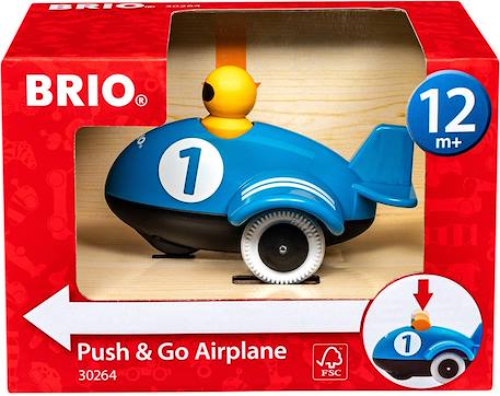 Avion push and go Bleu 1 - vertbaudet enfant 