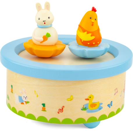 Boite à musique poule et lapin Beige 1 - vertbaudet enfant 