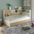 Tiroir lit gigogne pin massif naturel ambre Bois naturel 4 - vertbaudet enfant 