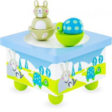 Boite à musique tortue et lapin Bleu 2 - vertbaudet enfant 