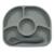 Assiette à compartiments ventousée et cuillère en silicone Gris 1 - vertbaudet enfant 