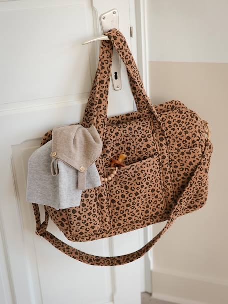 Sac à langer évolutif 24 ou 48h léopard personnalisable beige 2 - vertbaudet enfant 