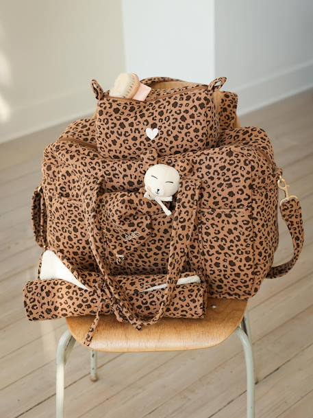 Sac à langer évolutif 24 ou 48h léopard personnalisable beige 1 - vertbaudet enfant 