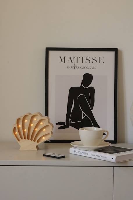 Lampe veilleuse coquillage bois côtier Beige 5 - vertbaudet enfant 