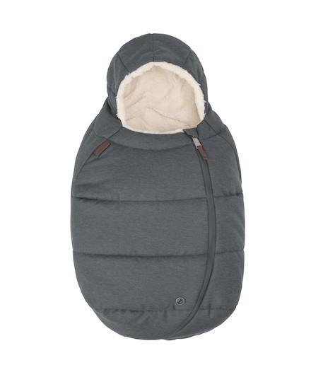 Chancelière bébé pour siège auto Graphite twillic+Noir twillic 1 - vertbaudet enfant 