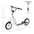 Trottinette patinette enfant grands pneus guidon réglable 2 freins béquille Blanc+Noir 2 - vertbaudet enfant 