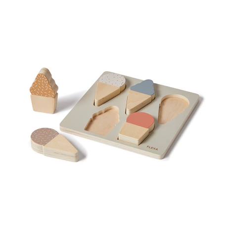 Puzzle glace en bois Beige 1 - vertbaudet enfant 