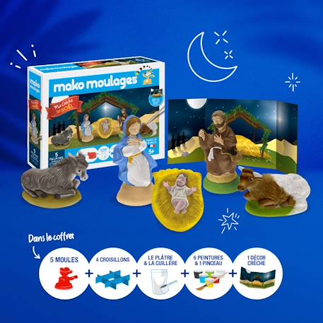 Coffret moulage crèche de noël Bleu 3 - vertbaudet enfant 