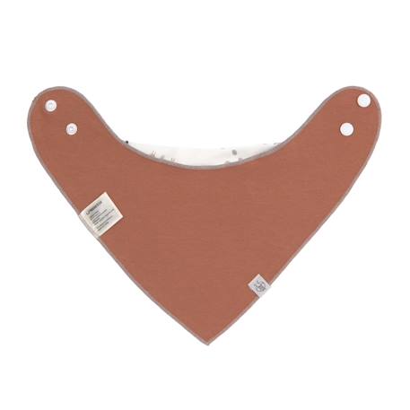 Lot de 2 bavoirs bandanas Blanc+Ecru imprimé 6 - vertbaudet enfant 