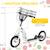 Trottinette patinette enfant grands pneus guidon réglable 2 freins béquille Blanc+Noir 3 - vertbaudet enfant 