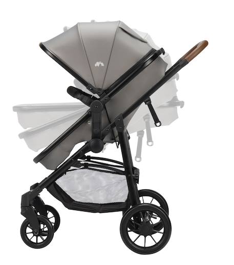 Poussette 3 en 1 i-size avec assise convertible en nacelle et cosi, haze Gris mineral 3 - vertbaudet enfant 