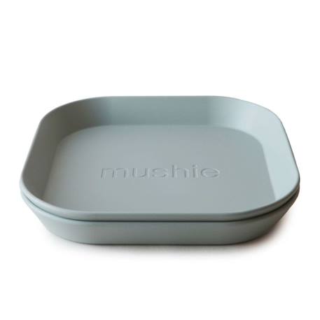 Lot de 2 assiettes carrées Ivoire+Sage 3 - vertbaudet enfant 