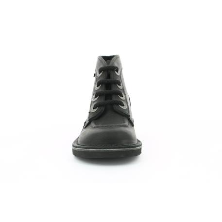 Bottillons enfant kick col Marron fonce+Noir+Noir piqure noire+Noir vernis 10 - vertbaudet enfant 