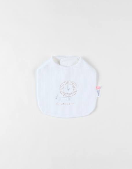 Lot de 3 bavoirs imprimé savane en jersey gaufré Beige 5 - vertbaudet enfant 