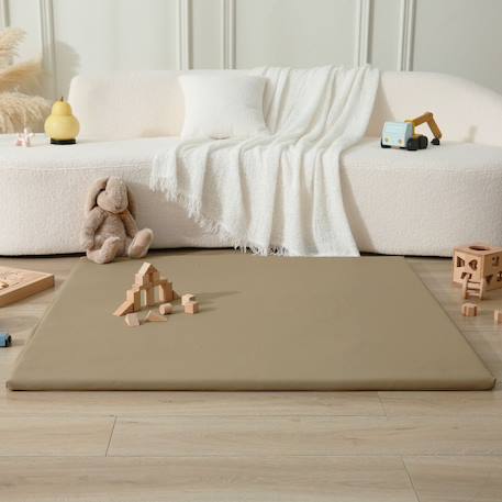Tapis enfant à mémoire de forme cuir vegan padded Cream+Sand 8 - vertbaudet enfant 