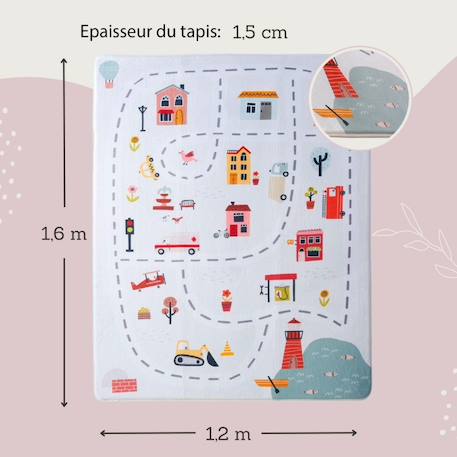 Tapis de jeu enfant à mémoire de forme cloud play city Play city 3 - vertbaudet enfant 