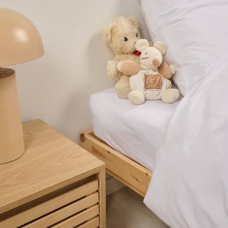 Parure de lit percale de coton unie Blanc+Kaki+Moutarde 3 - vertbaudet enfant 