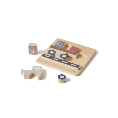 Puzzle camion en bois Beige 2 - vertbaudet enfant 