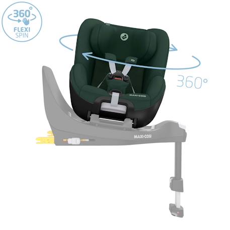 Siège auto enfant i-size et pivotant pearl 360 Graphite authentique+Noir authentique+Vert authentique 11 - vertbaudet enfant 
