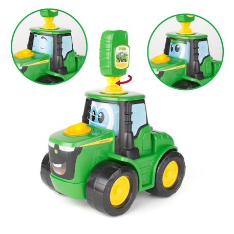 Johnny tracteur key & go -  interactif dès 18 mois Vert 1 - vertbaudet enfant 
