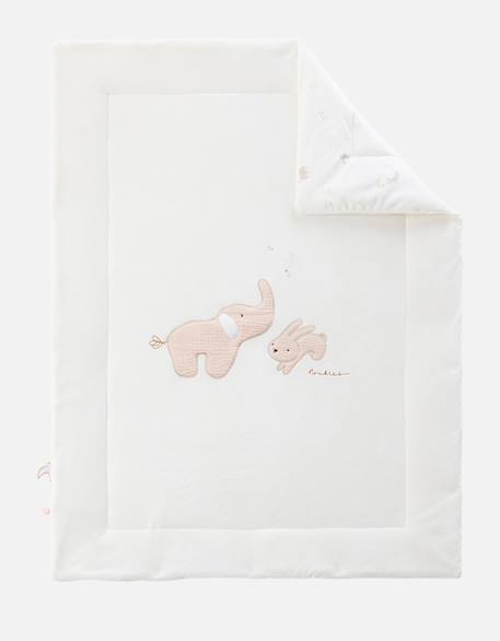 Couverture en veloudoux® - bali et moka Ecru 4 - vertbaudet enfant 