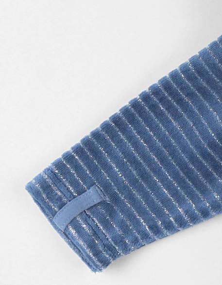Pyjama en velours côtelé girafe Bleu 6 - vertbaudet enfant 