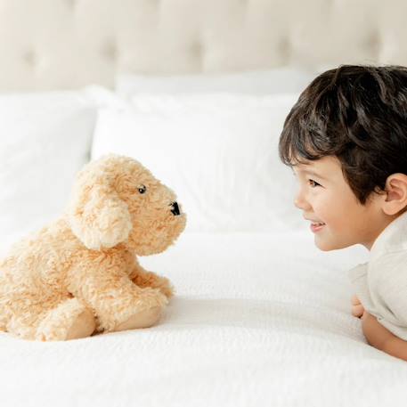 Peluche bouillotte chien bouclé Beige 6 - vertbaudet enfant 