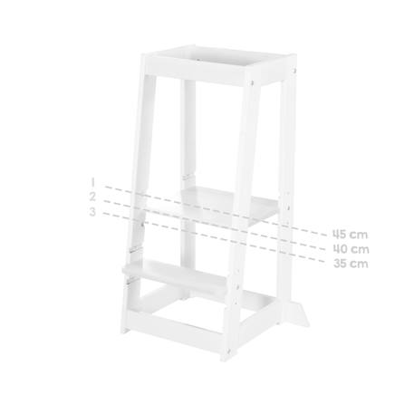 Tour d'apprentissage évolutive en bambou fsc® Anthracite+Blanc+Blanc - naturel+Naturel 11 - vertbaudet enfant 