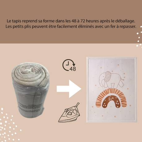 Tapis enfant à mémoire de forme cloud rainbow Rainbow 6 - vertbaudet enfant 