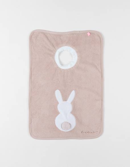 Bavoir funny en éponge moka noisette Ecru 5 - vertbaudet enfant 