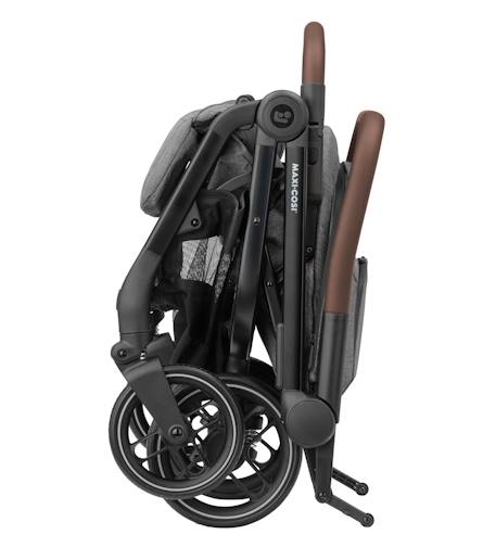 Poussette naissance ultra-compacte soho Graphite essentiel+Gris select+Truffe twillic+Vert essentiel 11 - vertbaudet enfant 