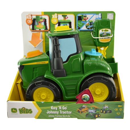 Johnny tracteur key & go -  interactif dès 18 mois Vert 2 - vertbaudet enfant 