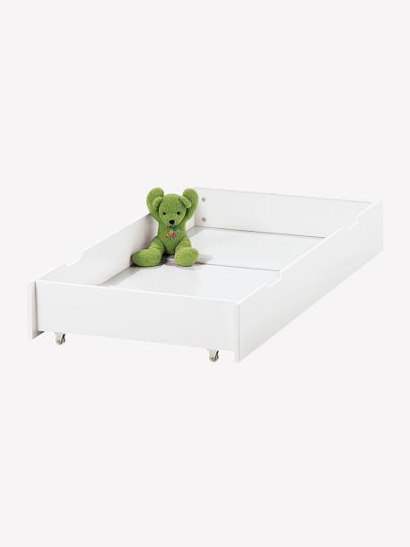 Tiroir de lit bébé à roulettes Milo blanc 3 - vertbaudet enfant 