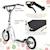 Trottinette patinette enfant grands pneus guidon réglable 2 freins béquille Blanc+Noir 4 - vertbaudet enfant 
